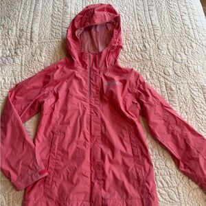 Columbia Kids Hooded Raincoat in Coral Pink